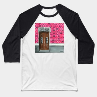 Pink Wall Porto Baseball T-Shirt